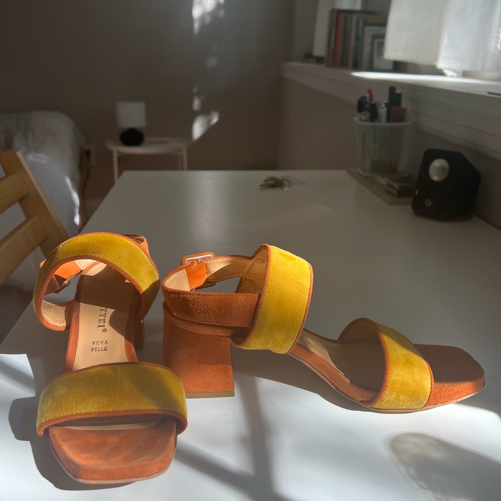 Anthropology Suede Heels